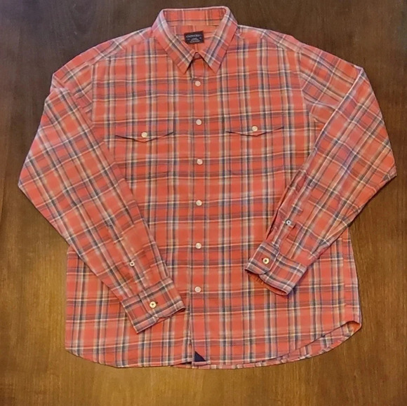 UNTUCKit Men's Long Sleeve Red Plaid‎ Button Down Shirt Size Large EUC - Picture 1 of 10